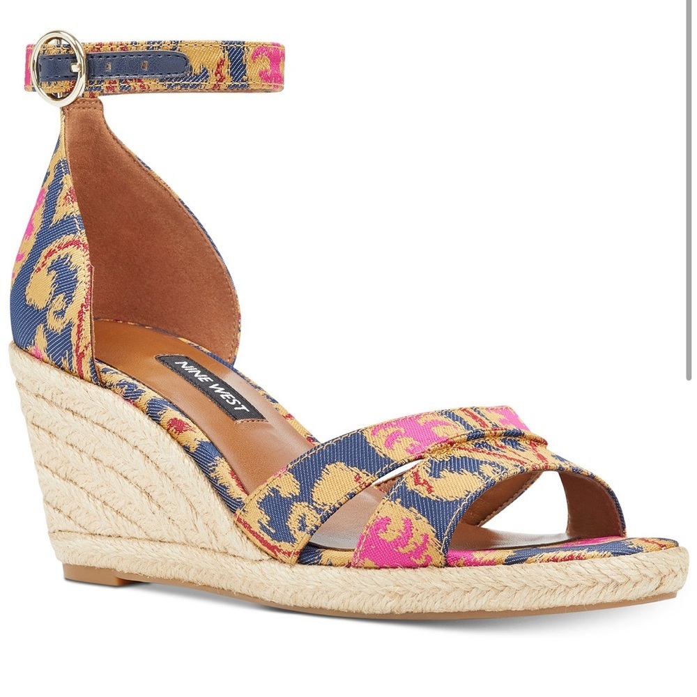 Nine West Multicolor Espadrille Wedges Size 5.5